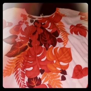 Vintage Pleated Funky Print Caftan